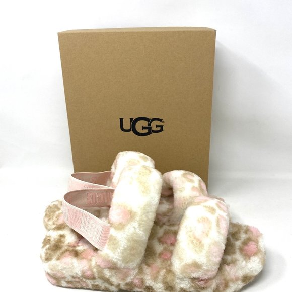 💖MEGA SALE💖UGG YEAH Panther Print Slipper Platform Multicolor Women 1120920WHT - Picture 4 of 9